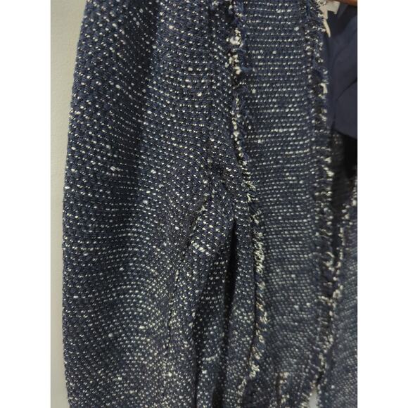 Rebecca Taylor Navy Sparkle Tweed Open Front Blazer Jacket - Picture 4 of 6